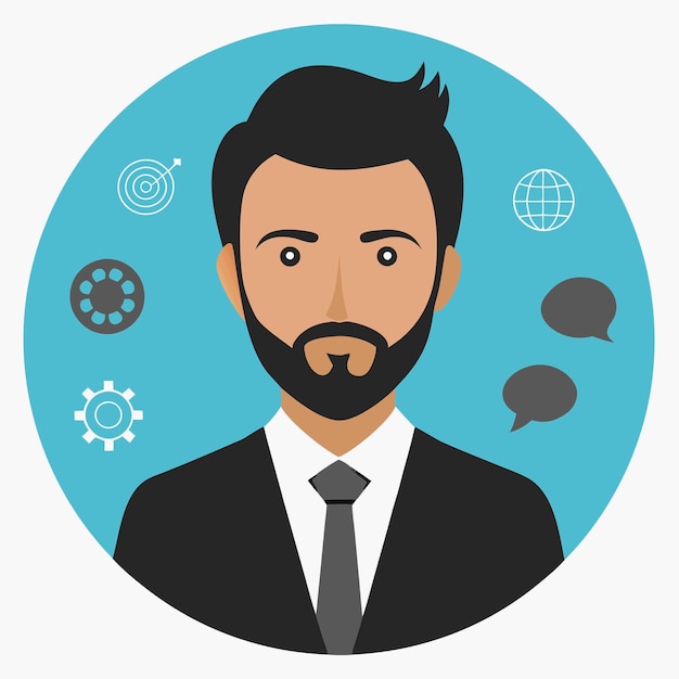 Technologie Concept Flat Vector Style Illustratie met Marketing Design Elementen