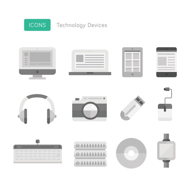 Technologie device icons