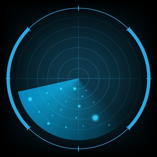 Vector technologie digitale toekomst abstracte radarscherm achtergrond
