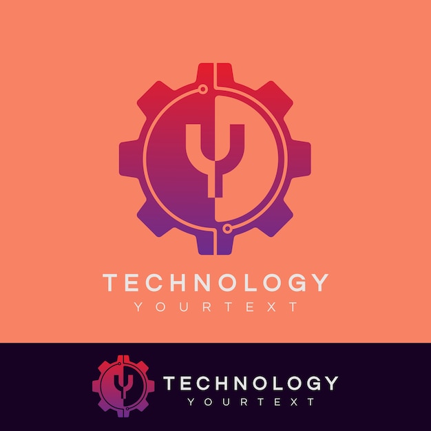 Technologie eerste letter a logo-ontwerp