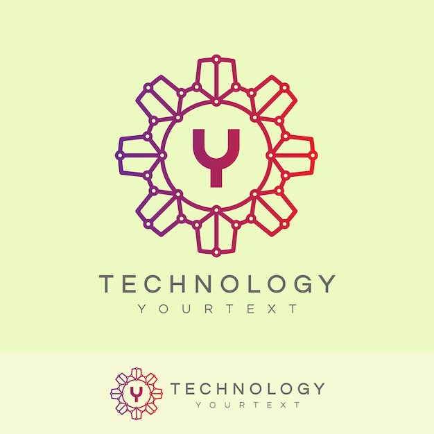 Technologie eerste letter a logo-ontwerp