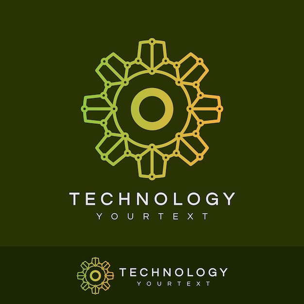 technologie eerste Letter O Logo ontwerp