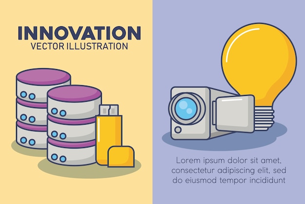 Technologie en innovatie ontwerp pictogram vector ilustration