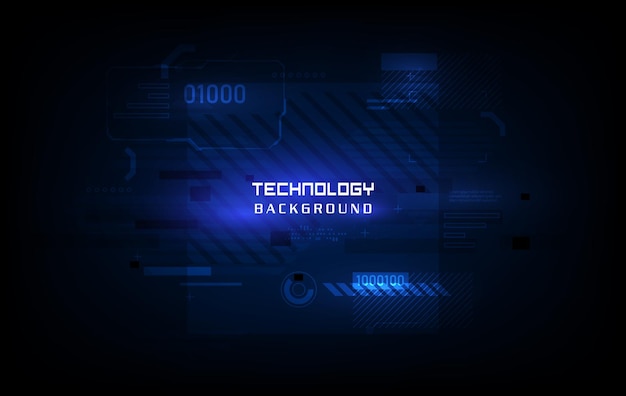 technologie Futuristisch labelontwerp. Lichtgevend cyberhologram. Sci fi digitaal futuristisch thema.