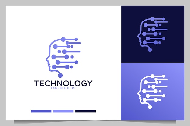 Technologie idee creatief logo ontwerp