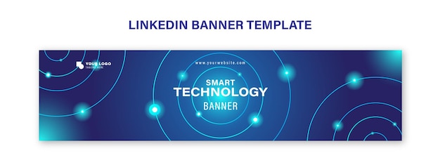 Technologie linkedin-bannersjabloon