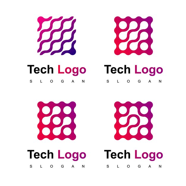 Technologie logo ontwerp vector