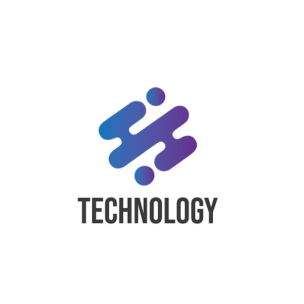 Vector technologie logo ontwerpen concept vector tech logo