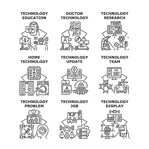 Technologie pictogram vectorillustratie