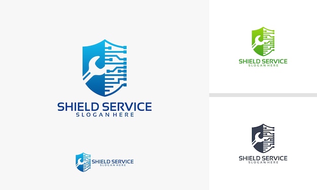 Technologie schild logo, Shield Service-logo