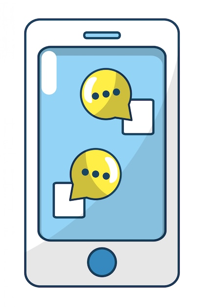 Vector technologie smartphone cartoon