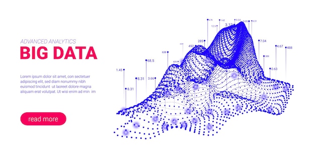 Vector technologieconcept van big data flow