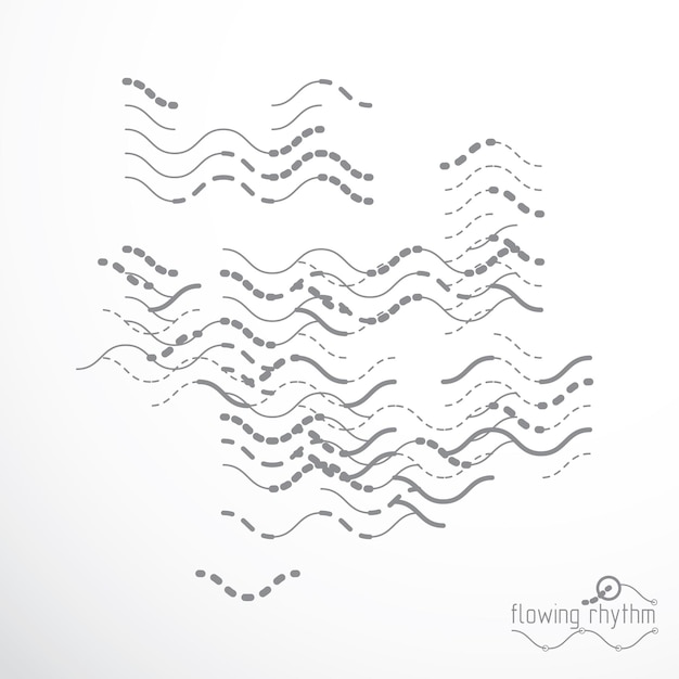 Technologisch vectorbehang gemaakt met abstracte lijnen. Moderne geometrische compositie kan worden gebruikt als sjabloon en lay-out.