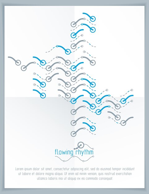 Technologisch vectorbehang gemaakt met abstracte lijnen. Moderne geometrische compositie voor gebruik als reclamebanner.