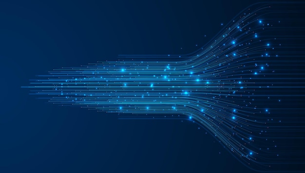 Technologische achtergrond Big data visualisatie concept Informatie kunstmatige neurale netwerk