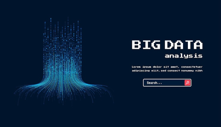 Vector technologische achtergrond big data visualisatie concept informatie kunstmatige neurale netwerk