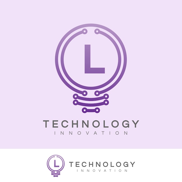 Vector technologische innovatie eerste letter l logo ontwerp