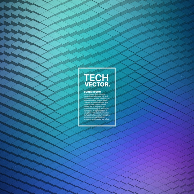 Technology 3D Waveform Abstract Vector Background