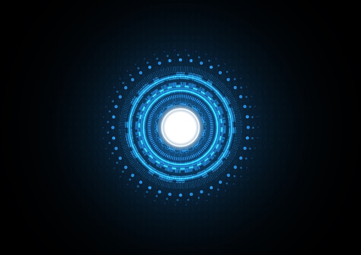 Vector technology abstract circle background