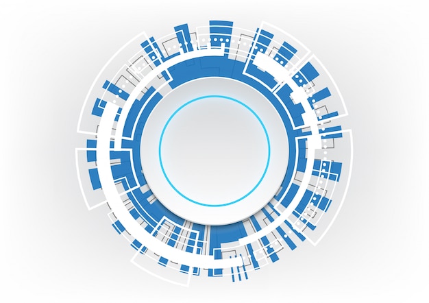 Fondo astratto di vettore del cerchio di tecnologia
