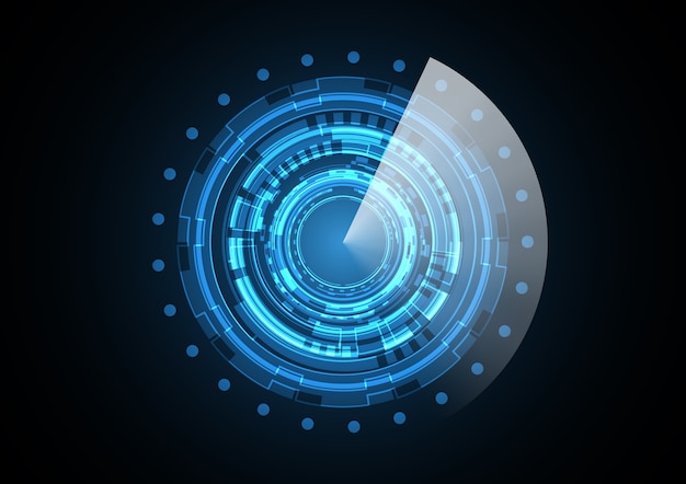 Technology abstract future circle radar background