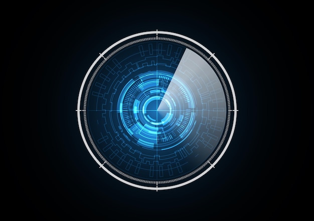 Vector technology abstract future radar security circle background vector illustration