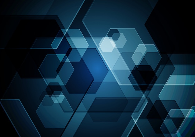 Vector technology abstract hexagonal vector background