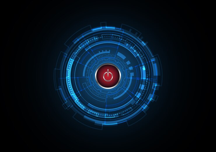 Vector technology abstract power future circle background