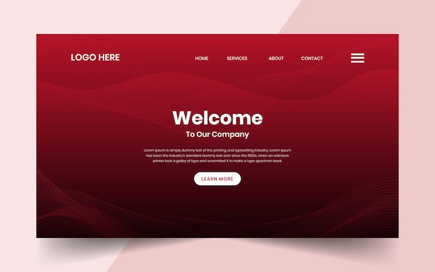 Vector technology abstract welcome banner background website landing page template design