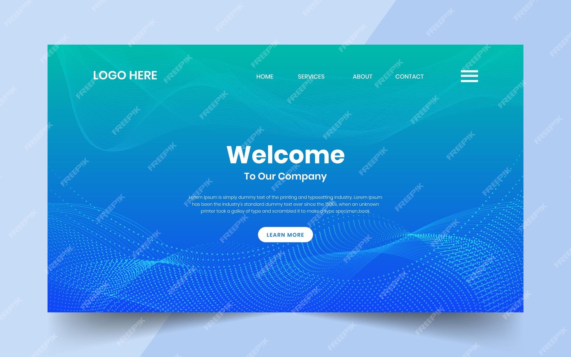 Premium Vector | Technology abstract welcome banner background website  landing page template design