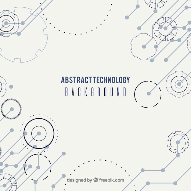 Vector technology background in abstract style