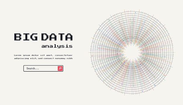 Technology background Big data visualization concept Abstract technology circuit board circle