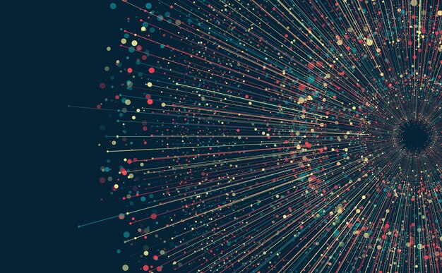Концепция визуализации больших данных Информационная искусственная нейронная сеть