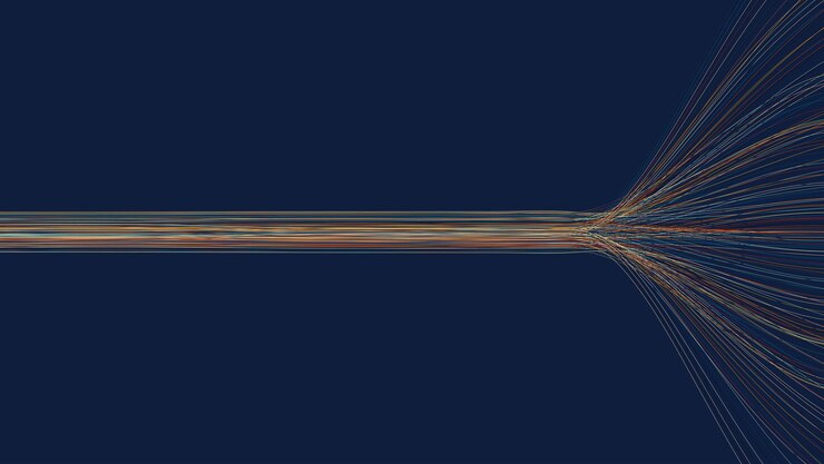 Vector technology background big data visualization concept