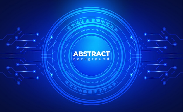 Vettore tecnologia di fondo. concetto di circuito. con cerchio e luce