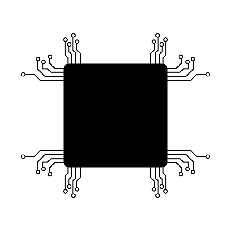 Vector technology background circuit board isolated on white background vector illustration