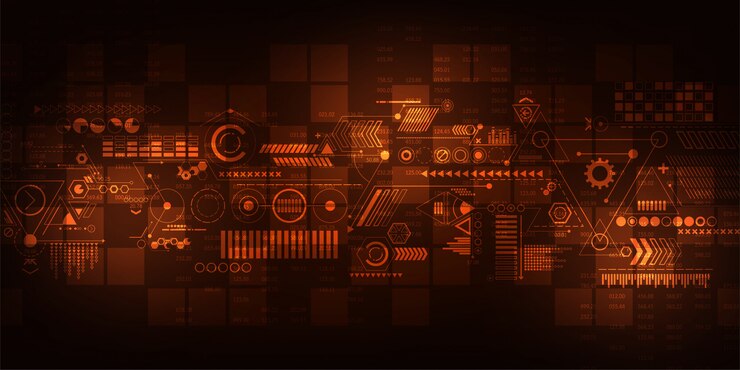 Vector technology background in the concept of digital.