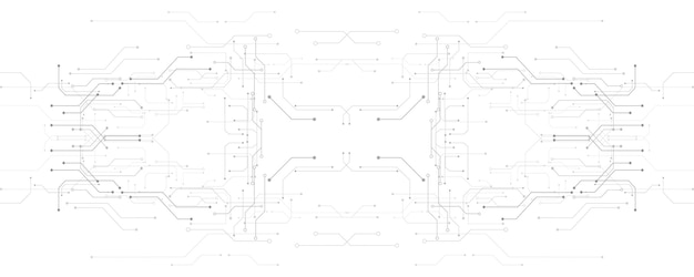 Sfondo tecnologico creativo hitech disegno geometrico grigio e bianco composizione complessiva