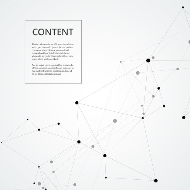 Technology background with connected line and dots