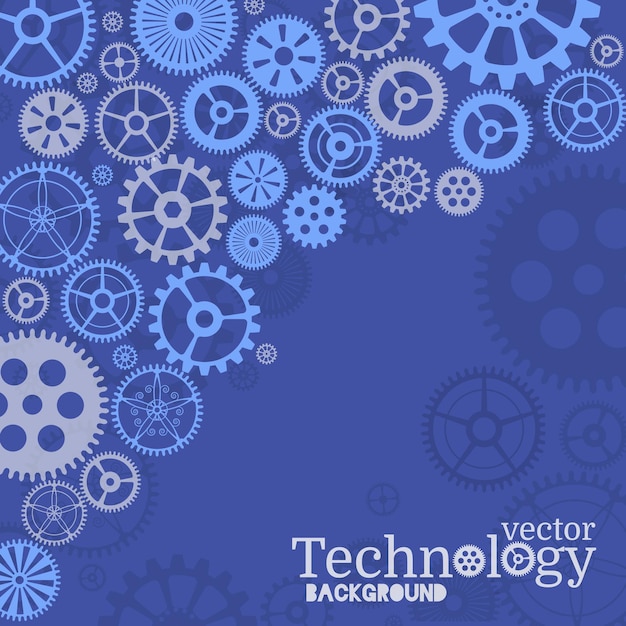 Vector technology background with gear wheel, cover template. vector background.