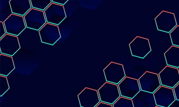 Technology background with hexagonal