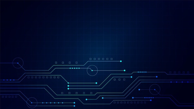 Вектор Технологический фон с высокотехнологичными цифровыми данными