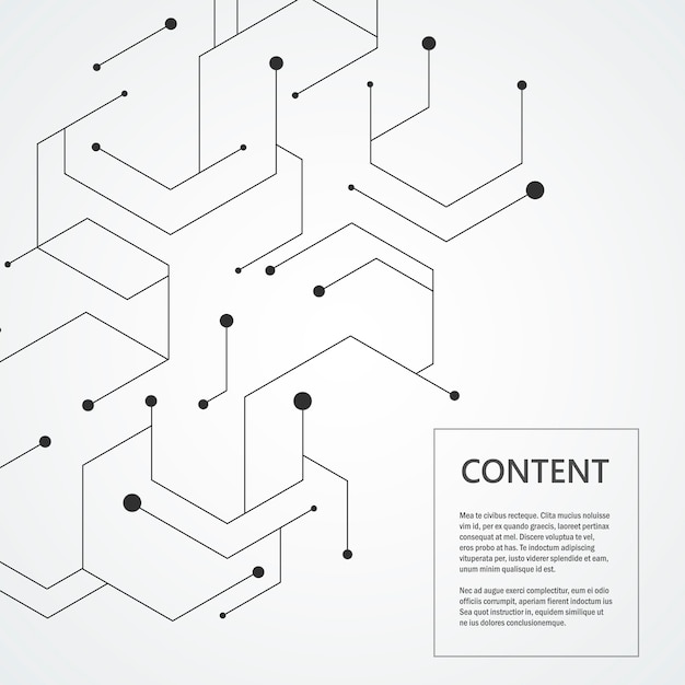 technology background with molecular connect composition