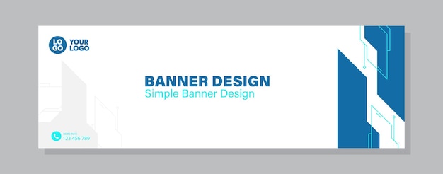 Vector technology banner design template