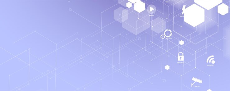 Vector 육각형의 추상적인 배경으로 기술 배너 디자인