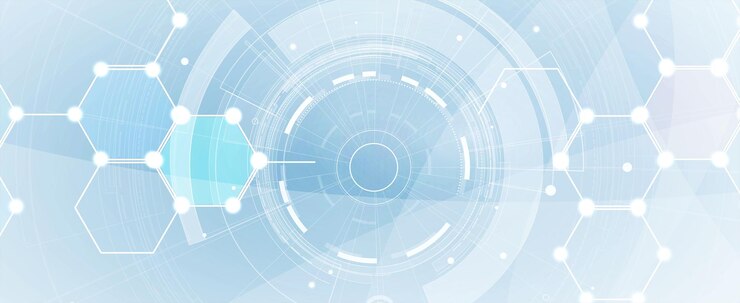 Vector 육각형의 추상적인 배경으로 기술 배너 디자인