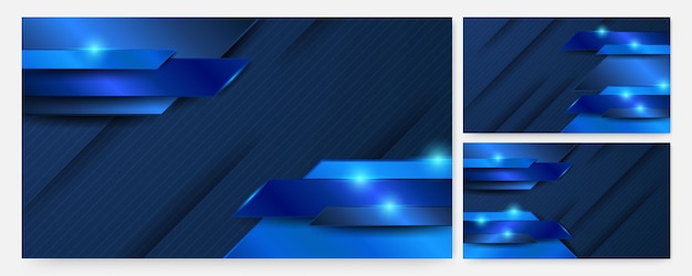 Technology Blue Colorful abstract Design Banner