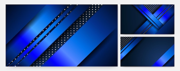 Technology blue colorful abstract design banner