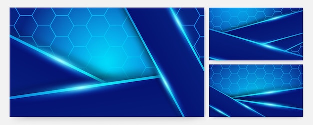 Technology blue colorful abstract design banner