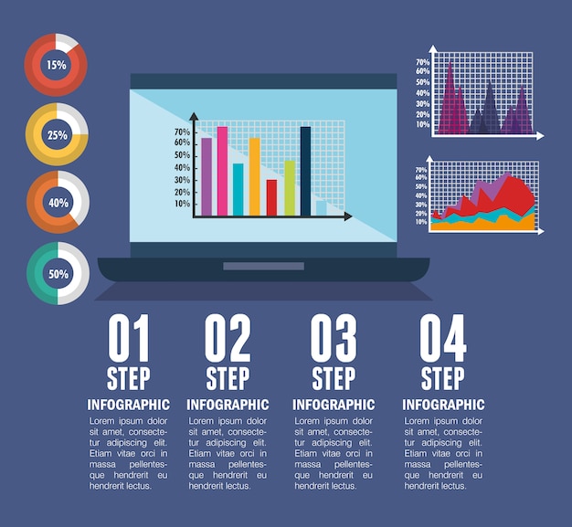 Vettore tecnologia e icone del modello di infographic di affari